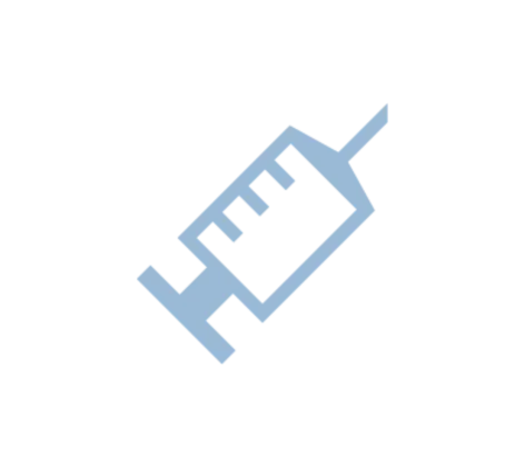 Pale blue syringe icon